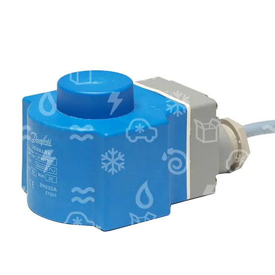 cívka ventilu Danfoss EVR, 24 V AC, 60 Hz, bez kabelu, 22 W, IP67